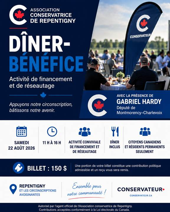 Affiche du dîner-bénéfice